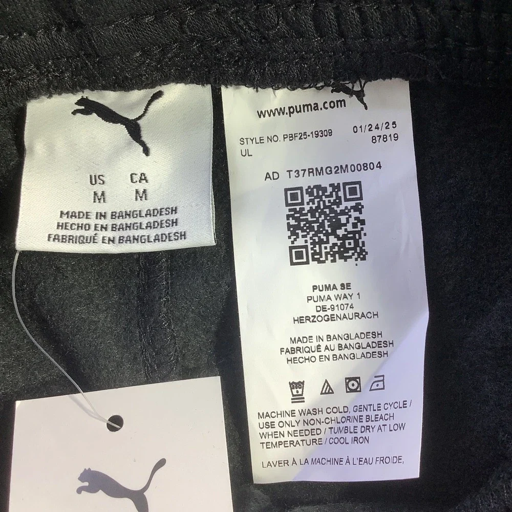 Puma Kids Black Pullover Hoodie & Track‎ Pants Set Loungewear Size M NWT - Picture 15 of 16